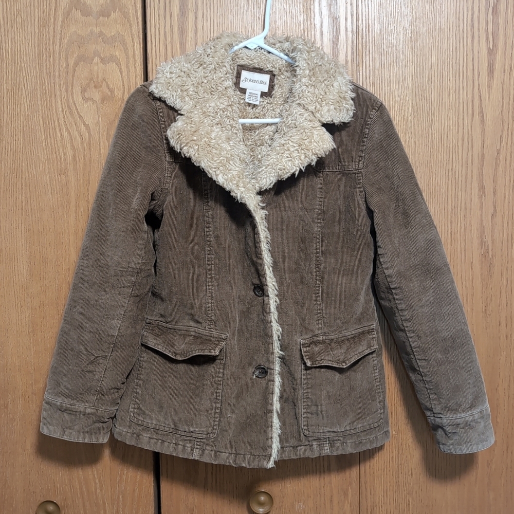 Y2K St Johns Bay Corduroy Sherpa Collar Jacket Coat